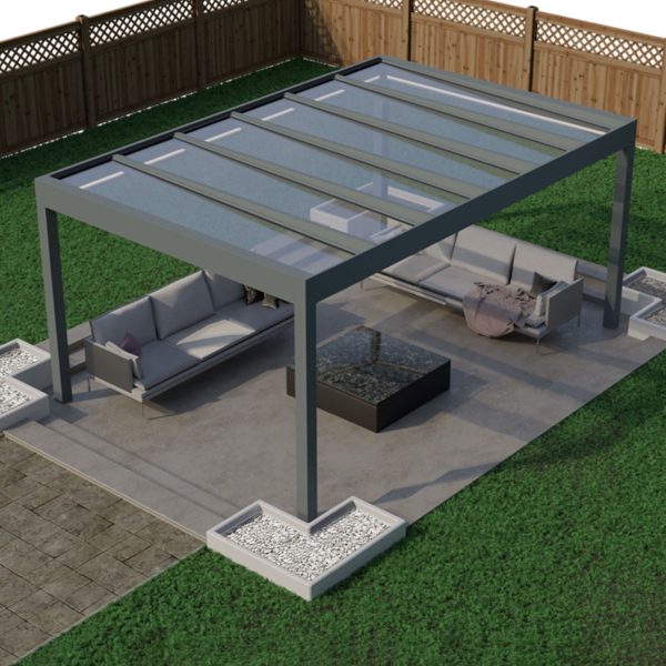 Contemporary Glass Roof Pergola
