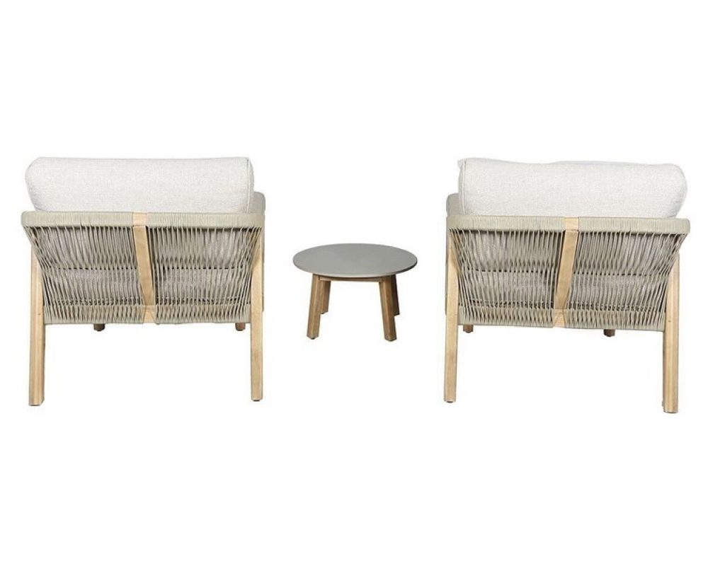 Martinique Rope Weave Double Sunlounger Set 10