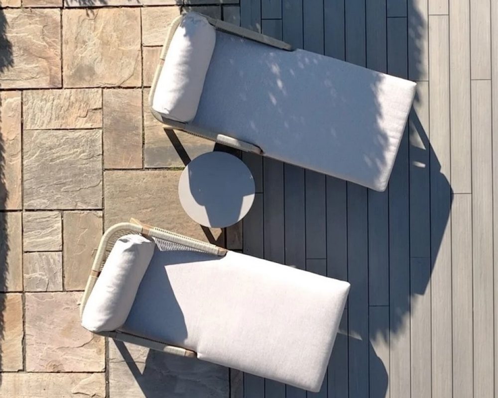Martinique Rope Weave Double Sunlounger Set 7